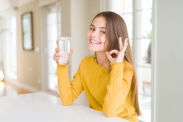 girl with glass of water