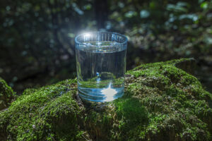 glass of artesian water