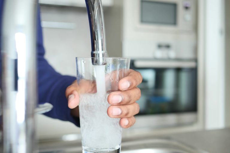 turbidity in glass of water