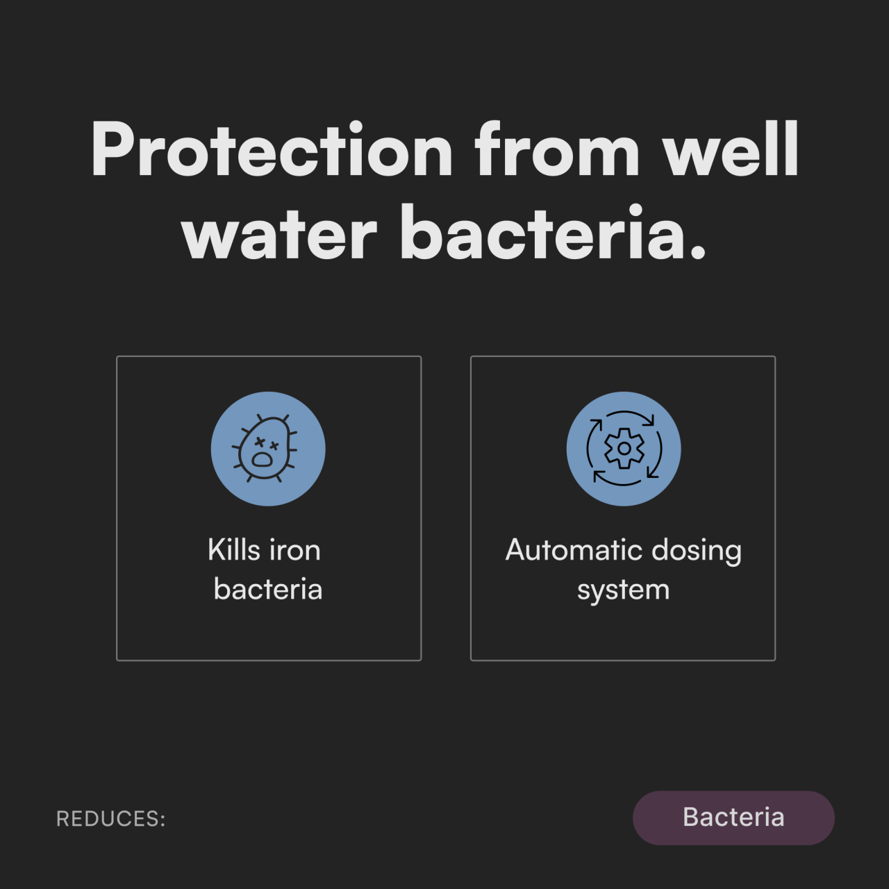 Chemical Injection System – Contaminants Removed Contaminants removed by the SpringWell Chemical Injection System